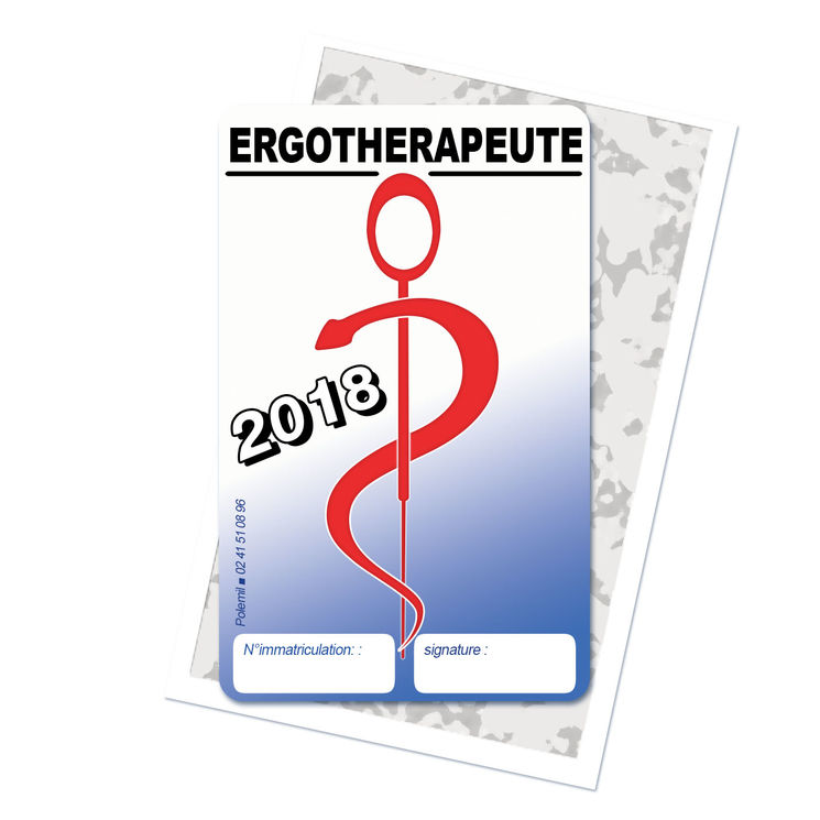 Caducée Ergothérapeute + pochette adhésive
