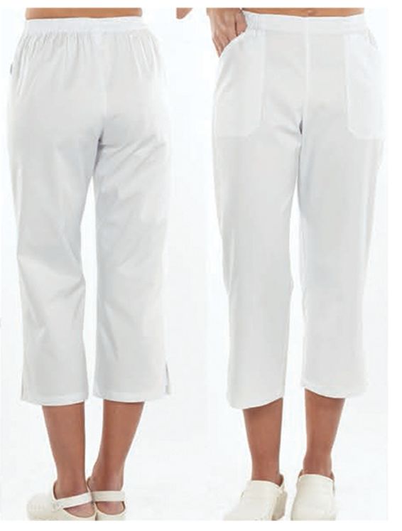 Pantalon Médical Court Blanc