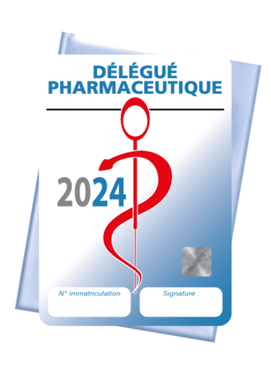 Caducée Délégué Pharmaceutique 2024 + pochette adhésive