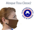 Masque tissu  UNS2 - Marron