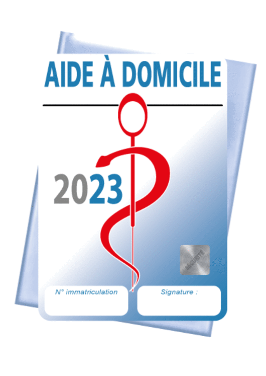 Caducée Aide A Domicile 2023 + pochette adhésive