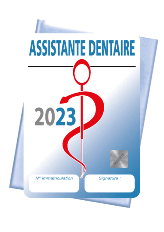Caducée Assistante Dentaire 2023 + pochette adhésive