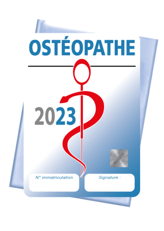 Caducée Ostéopathe 2023 + pochette adhésive