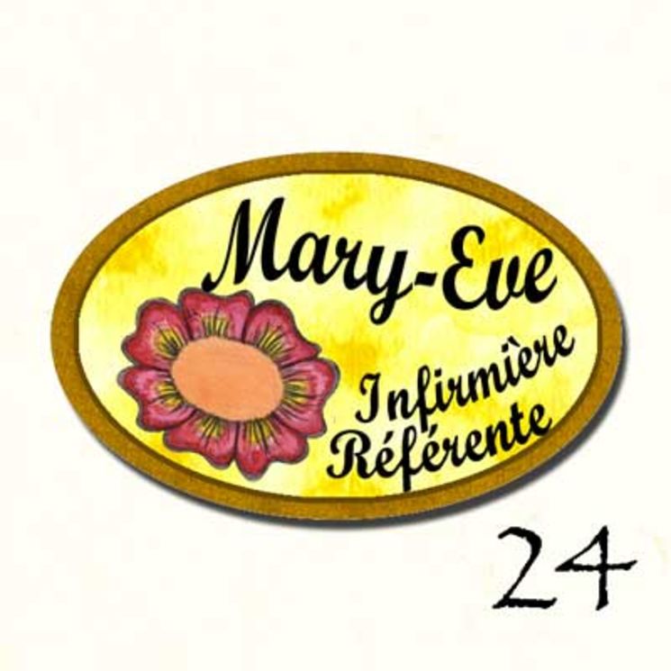 Badge Métal Fleur Rouge