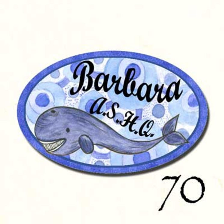 Badge Métal Baleine Fond Bulle