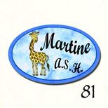 Badge Métal Girafe