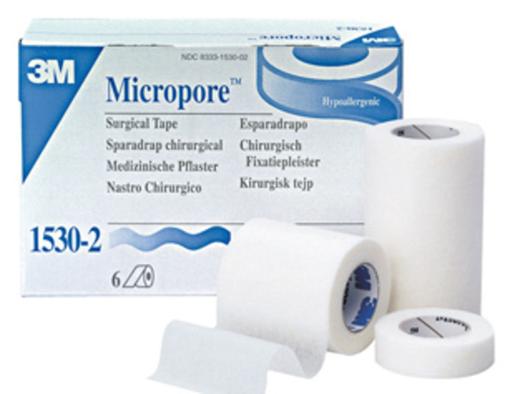 Sparadrap Micropore 3M : 2.5 Cm x 9.10 m - 12 rouleaux